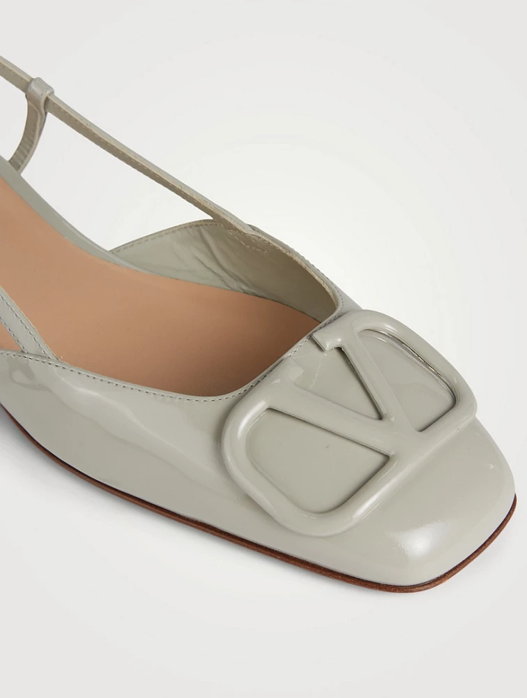 VLOGO Patent Leather Slingback Ballet Flats