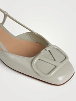 VLOGO Patent Leather Slingback Ballet Flats