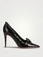 Rockstud Bow Patent Leather Pumps