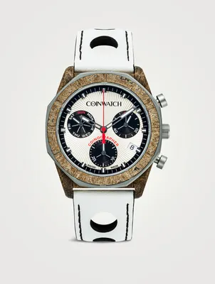 Medallion Coinographer Vegan Leather Watch