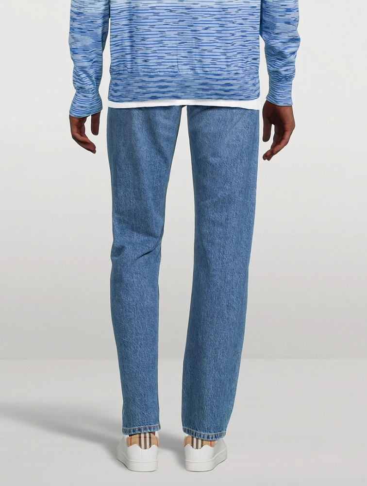 Jeans With Zig Zag Insert