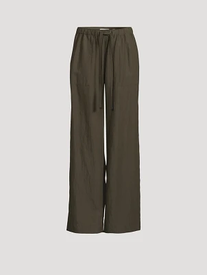 Mid-Rise Drawstring Utility Pants