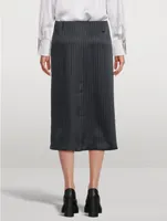 Pinstripe Lean Pencil Skirt