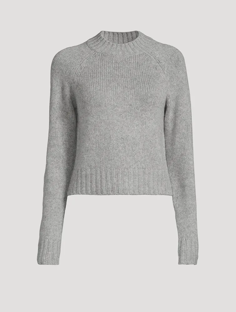 Cashmere Mockneck Shrunken Sweater
