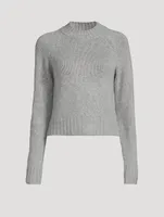 Cashmere Mockneck Shrunken Sweater
