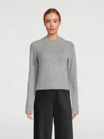 Cashmere Mockneck Shrunken Sweater