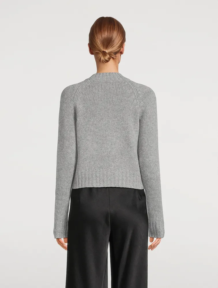 Cashmere Mockneck Shrunken Sweater