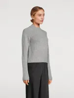 Cashmere Mockneck Shrunken Sweater