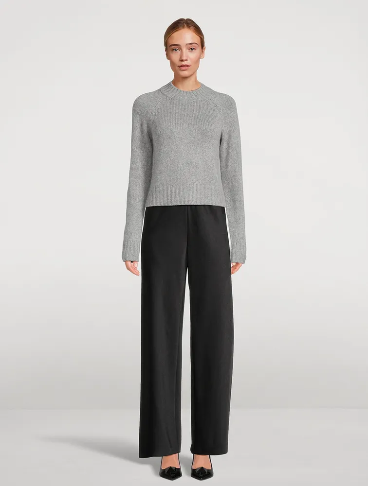 Cashmere Mockneck Shrunken Sweater