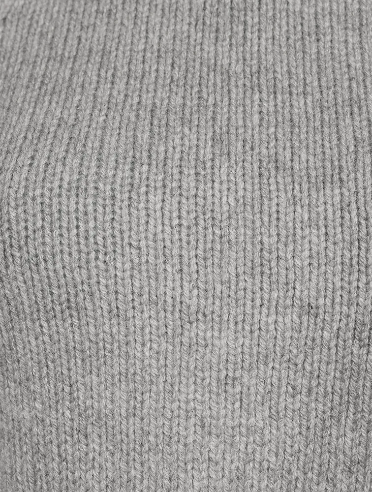 Cashmere Mockneck Shrunken Sweater