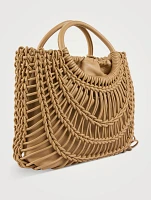 Woven Leather Tote Bag