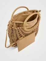 Woven Leather Tote Bag