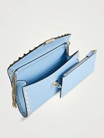 Rockstud Leather Chain Wallet