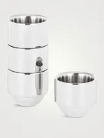 Four-Piece Brew Stainless Steel Espresso Cup Set
