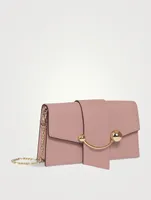 Crescent On A Chain Leather Crossbody Bag