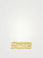 14K Gold Jumbo Twist Ring With Diamonds