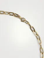 14K Gold Diamond Pillow Jumbo Link Chain Necklace