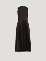 Pleated Midi Dress