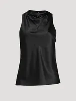 Cowlneck Satin Top