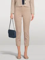 Slim Trousers Houndstooth Print
