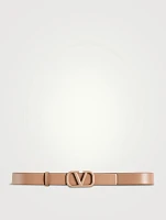 Enamelled VLOGO Leather Belt