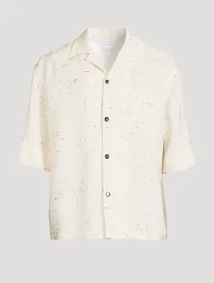 Silk-Blend Short-Sleeve Shirt