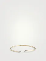 Gold Bangle Bracelet With Gems