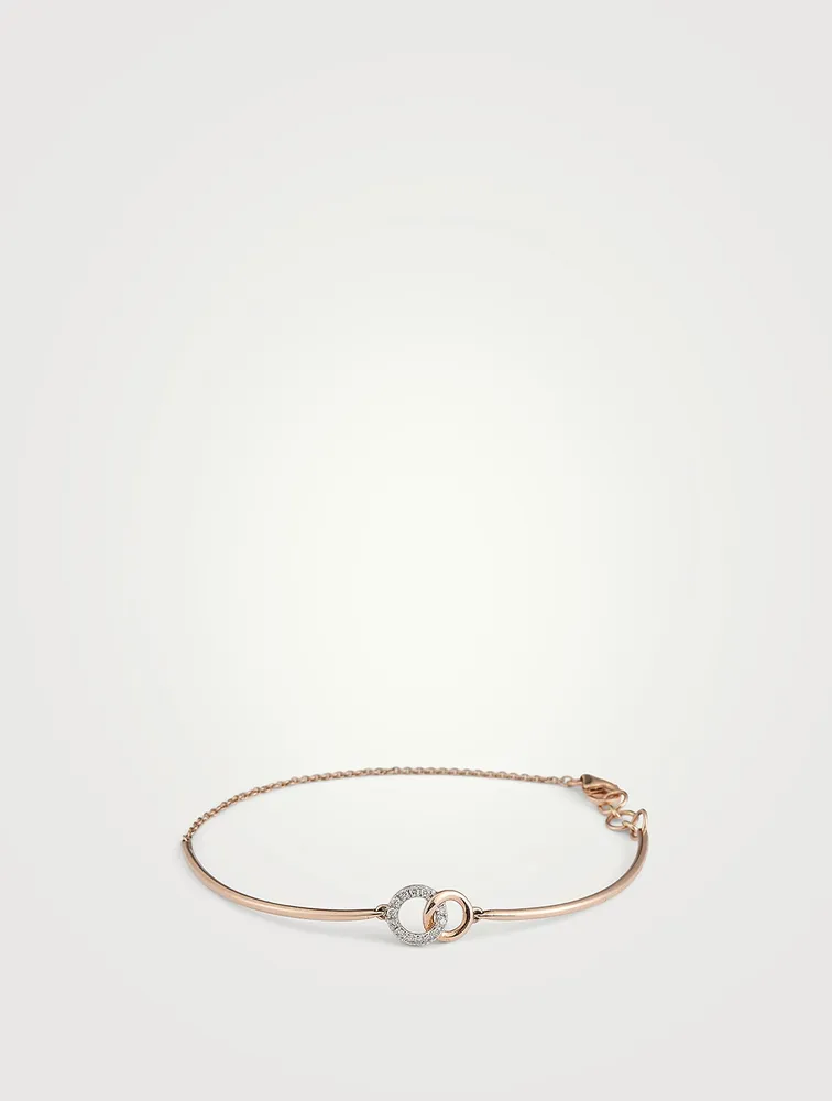 Rose Gold Duo Bracelet With Gems