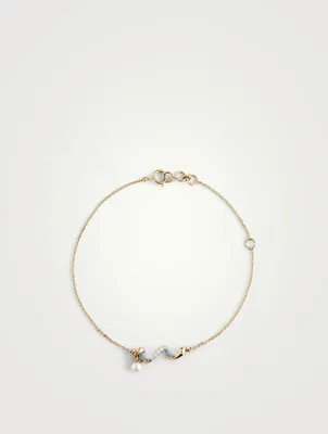 Gold Azure Chain Bracelet With Gems