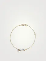 Gold Azure Chain Bracelet With Gems