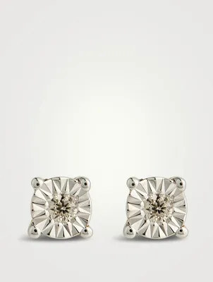 Emily Gold Stud Earrings With Gems