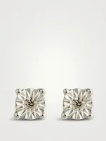 Emily Gold Stud Earrings With Gems