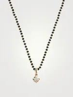 Sanya Gold Beaded Mangalsutra Necklace With Gems