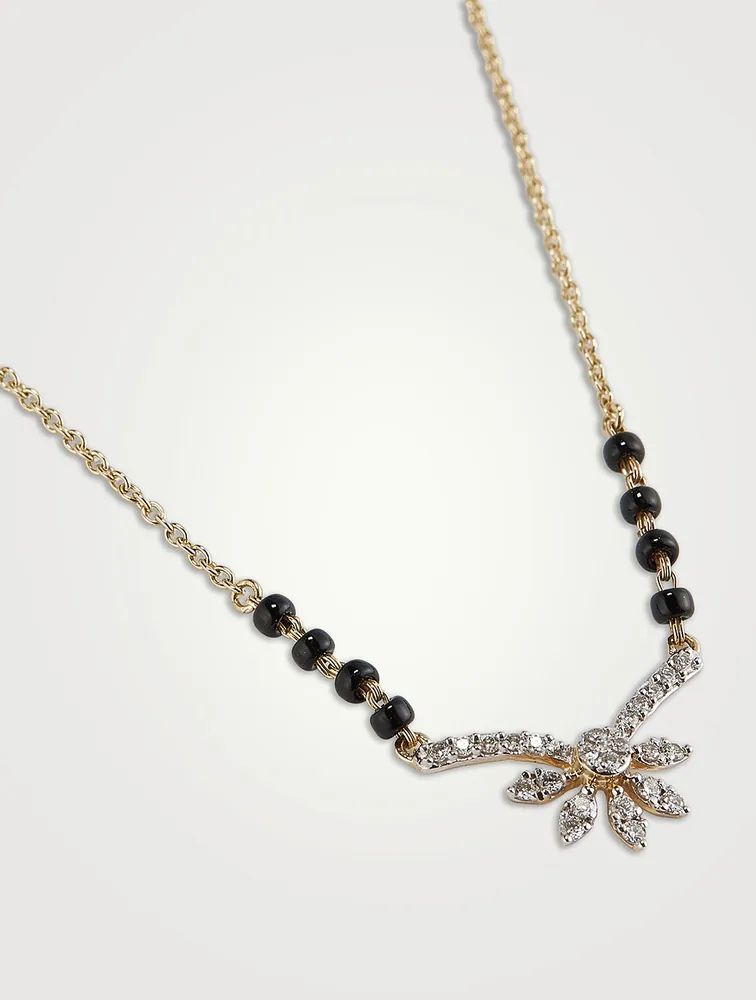 Tania Gold Mangalsutra Necklace With Gems