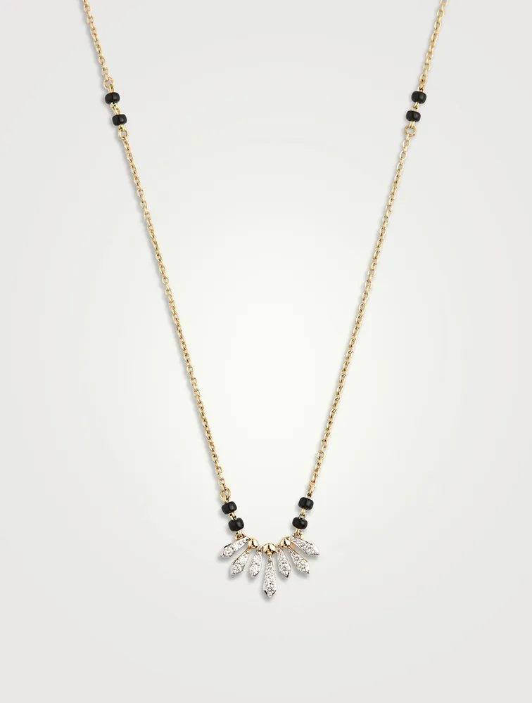 Akshita Gold Mangalsutra Necklace With Gems