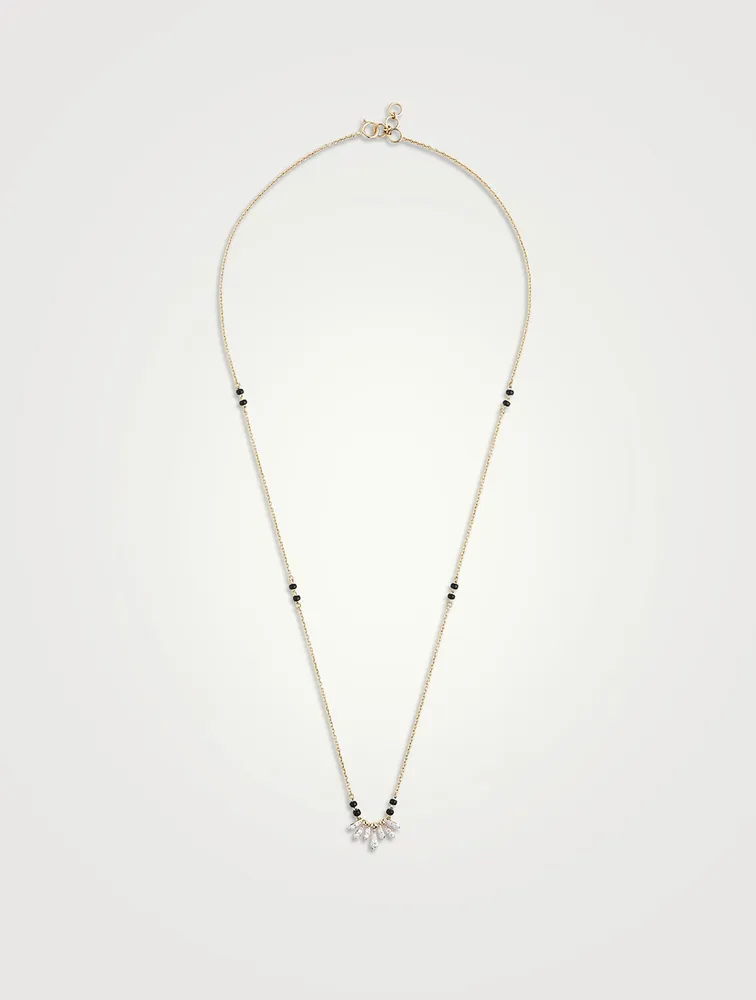 Akshita Gold Mangalsutra Necklace With Gems