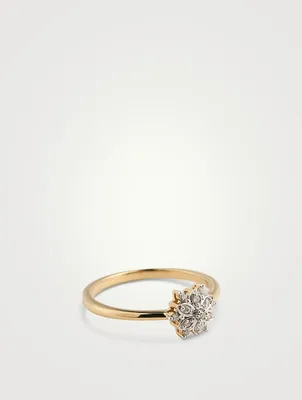 Kiki Gold Floral Ring With Gems