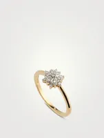 Kiki Gold Floral Ring With Gems