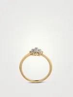 Kiki Gold Floral Ring With Gems