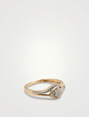 Elen Gold Cluster Ring With Gems