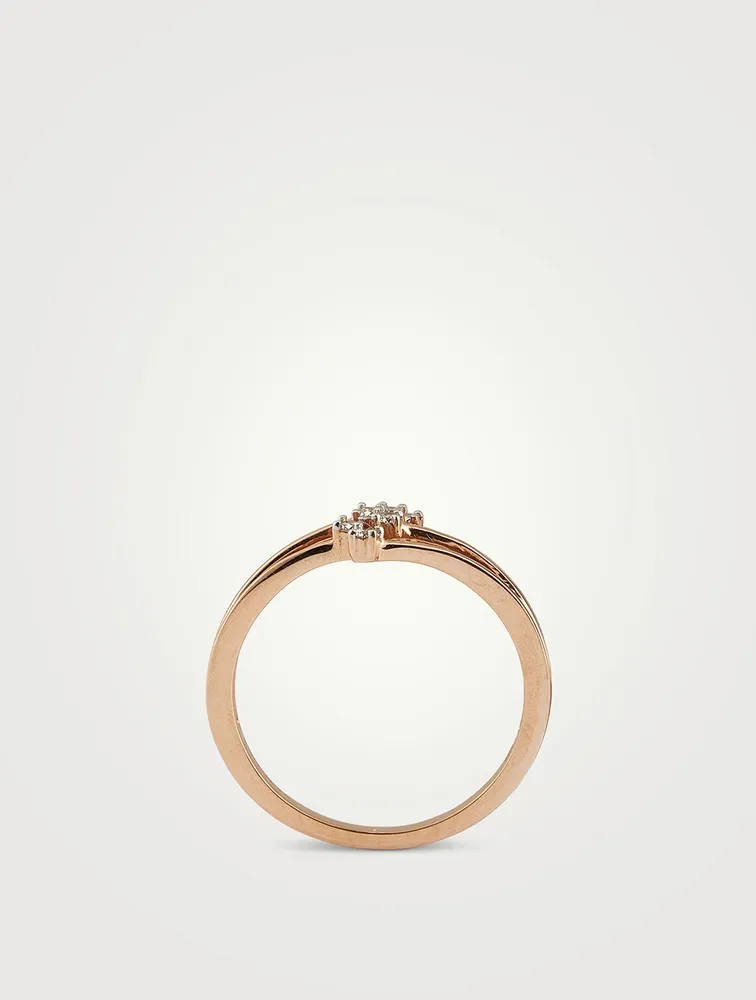 Rose Gold Sasha Shimmer Ring With Gems