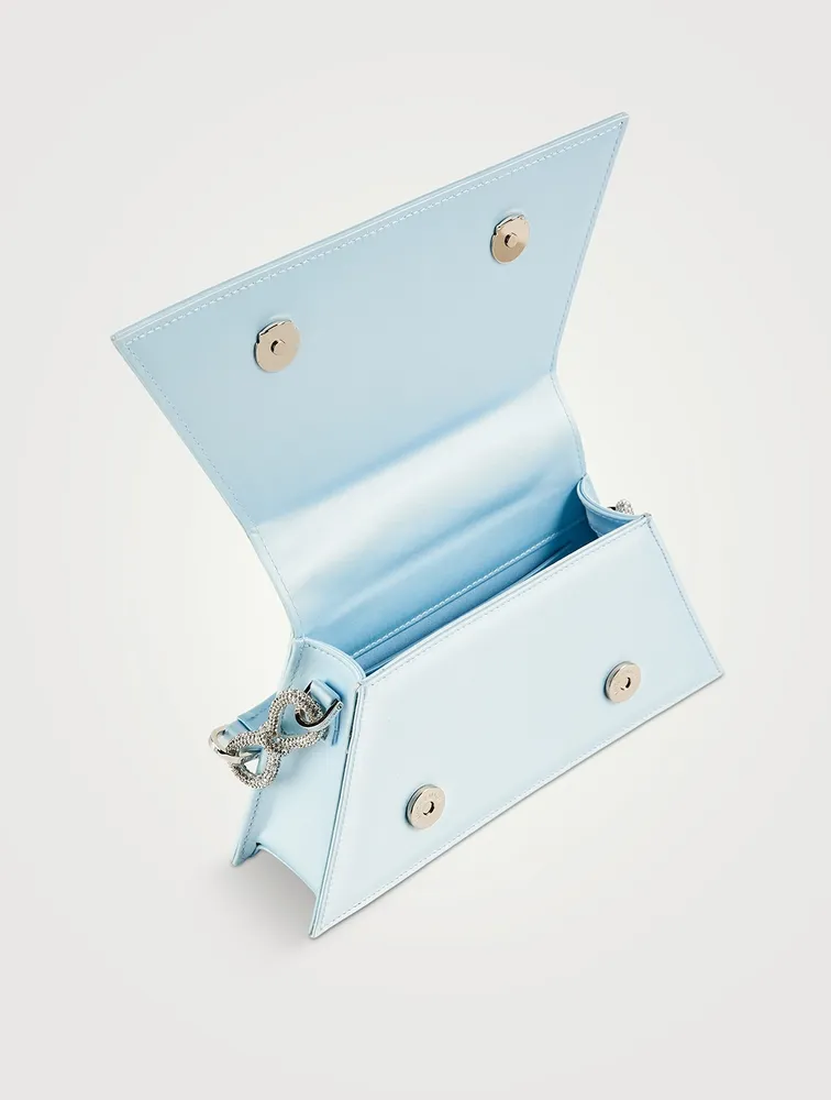 Medium Double Bow Satin Clutch