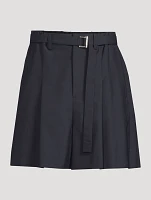 Wool-Blend Suiting Shorts