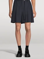 Wool-Blend Suiting Shorts