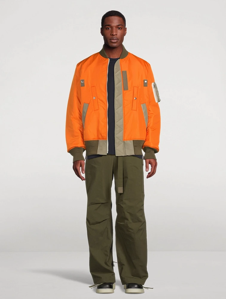 Nylon Twill Reversible Blouson Jacket