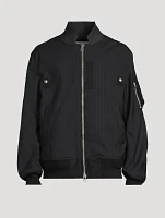 Blouson Jacket Chalk Stripe Print