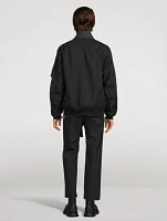 Blouson Jacket Chalk Stripe Print