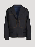 Bonding Jacket Chalk Stripe Print