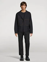 Bonding Jacket Chalk Stripe Print