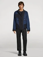 Bonding Jacket Chalk Stripe Print